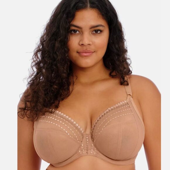 Elomi Matilda Cafe Au Lait Full Figure Underwire Plunge UK 38G US38I - Picture 3 of 10